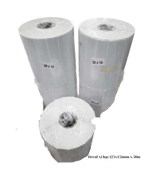 Decal xi bạc (25×15)mm x 50m