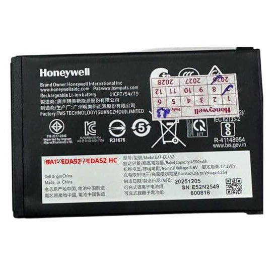 Pin máy kiểm kho Honeywell EDA52